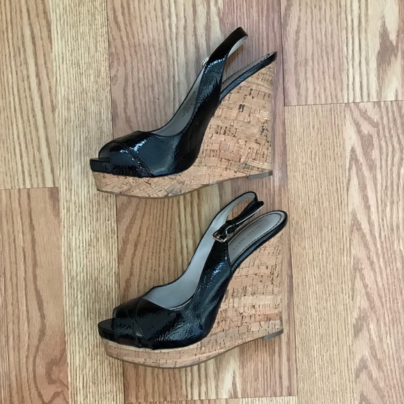 Nine West Peep Toe Wedge Heels - Picture 1 of 7